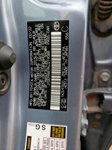 JTDEPMAE9NJ219088 Toyota COROLLA LE