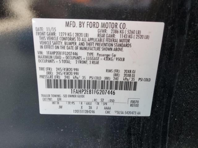 1FAHP2E81FG207446 Ford TAURUS SEL
