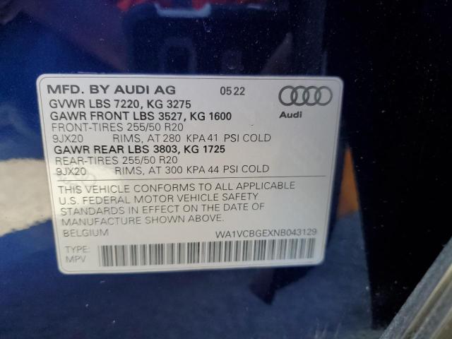 2022 AUDI E-TRON S P - WA1VCBGEXNB043129