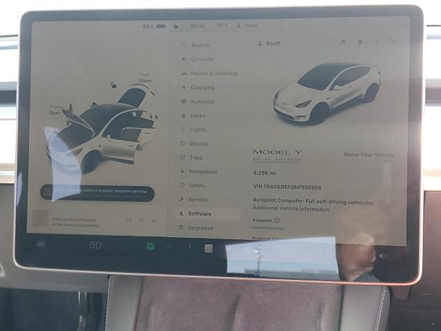 7SAYGDEF0NF505955 Tesla Model Y