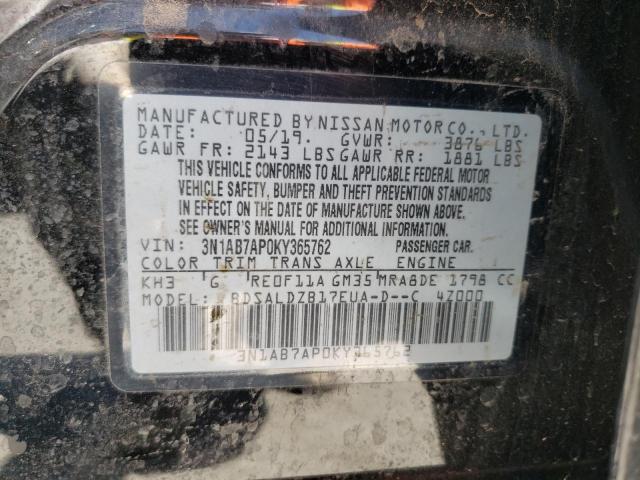 3N1AB7AP0KY365762 Nissan SENTRA S
