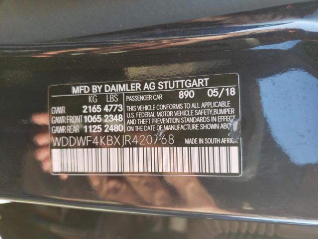 WDDWF4KBXJR420768 Mercedes-Benz C 300 4matic