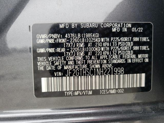 JF2GTHSC1NH221998 Subaru Crosstrek Sport