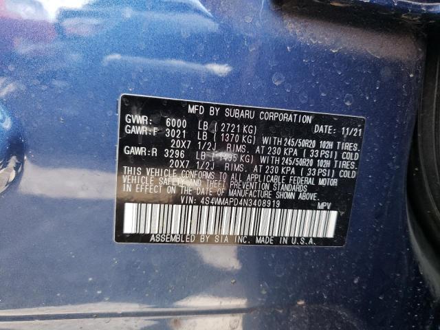 4S4WMAPD4N3408919 Subaru Ascent Limited