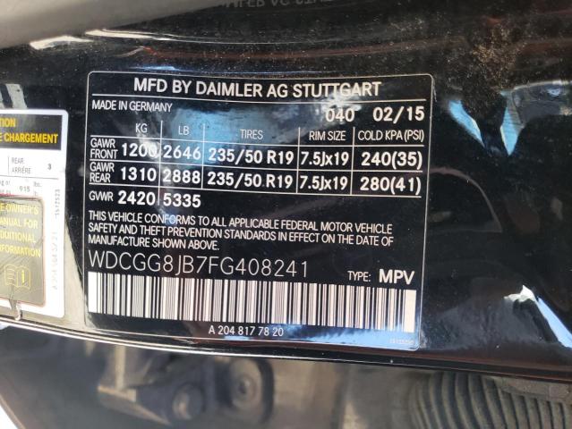 WDCGG8JB7FG408241 Mercedes-Benz Glk 350 4matic