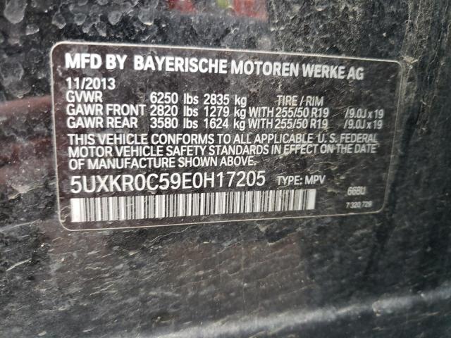 VIN 5UXKR0C59E0H17205 2014 BMW X5, Xdrive35I no.12