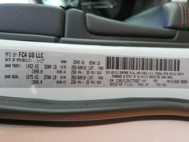 1C4RJFLG5HC778367 Jeep Grand Cherokee Trailhawk
