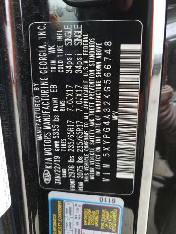 5XYPG4A32KG566748 KIA SORENTO L