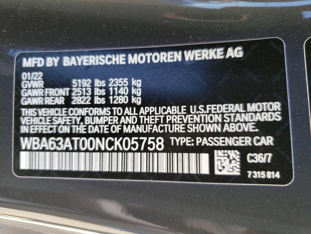 2022 BMW M440XI - WBA63AT00NCK05758