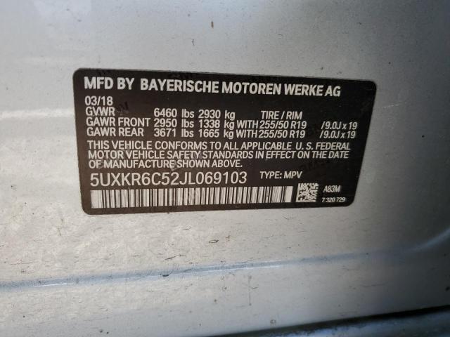 5UXKR6C52JL069103 2018 BMW X5, photo no. 13