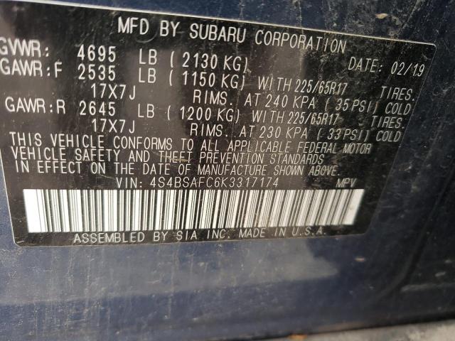 4S4BSAFC6K3317174 Subaru Outback 2.5i Premium