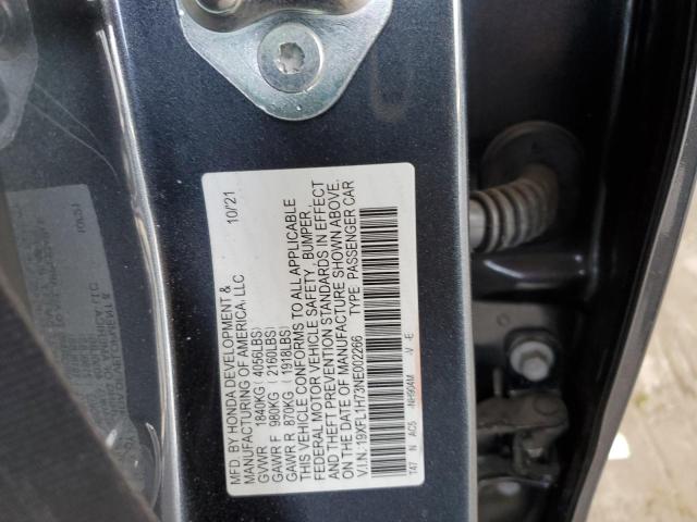 2022 HONDA CIVIC EXL - 19XFL1H73NE002266
