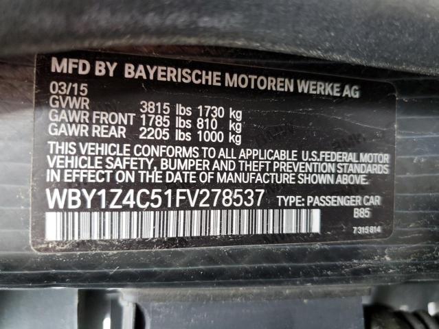 2015 BMW I3 REX - WBY1Z4C51FV278537