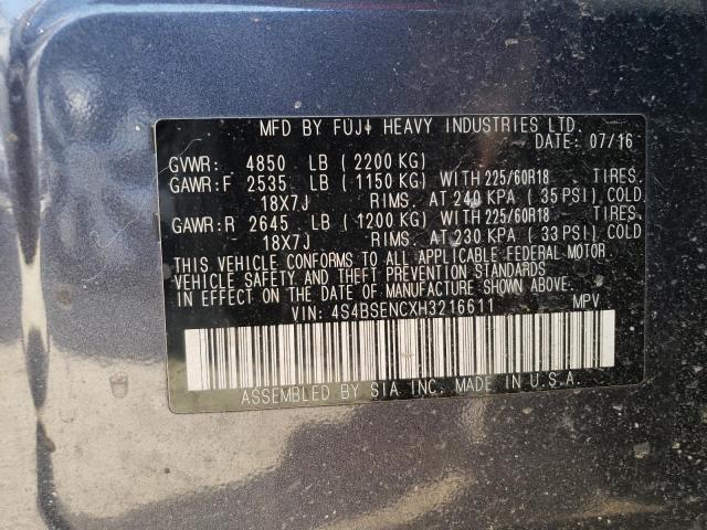 4S4BSENCXH3216611 Subaru Outback 3.6r Limited