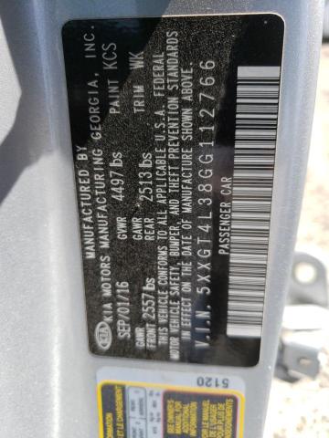 5XXGT4L38GG112766 KIA Optima Lx