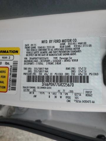 3FA6P0H77GR225670 Ford FUSION SE