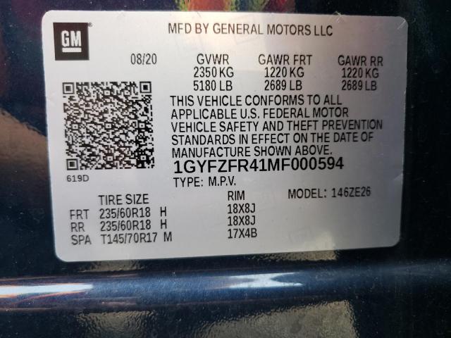 2021 CADILLAC XT4 SPORT - 1GYFZFR41MF000594