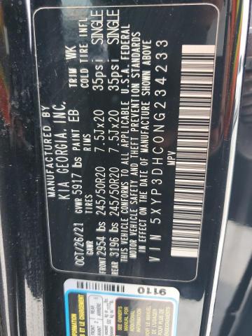 5XYP3DHC0NG234233 KIA Telluride Ex