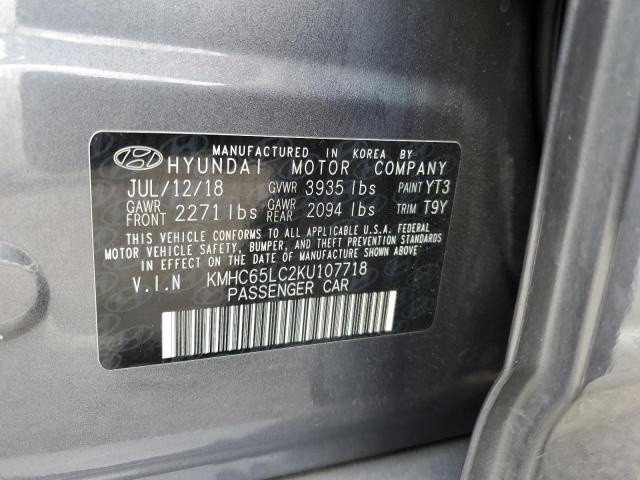 2019 HYUNDAI IONIQ BLUE - KMHC65LC2KU107718