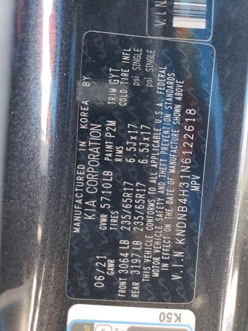 KNDNB4H31N6122618 KIA Carnival Lx