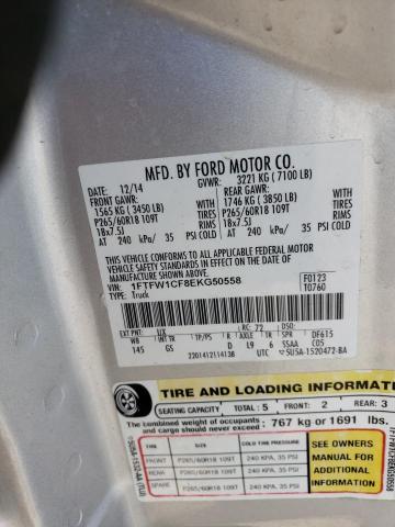 1FTFW1CF8EKG50558 Ford F150 Supercrew