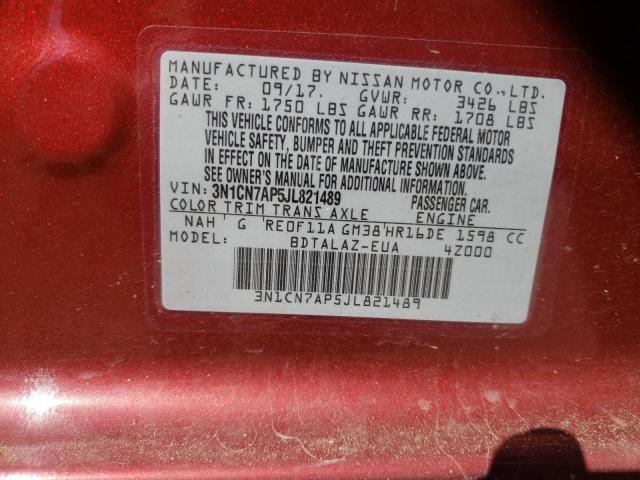 2018 NISSAN UK 3N1CN7AP5JL821489