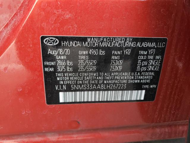 5NMS33AA8LH267223 Hyundai Santa Fe S 14