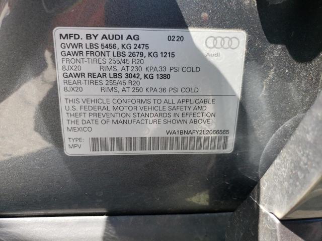 WA1BNAFY2L2066565 2020 AUDI Q5, photo no. 13