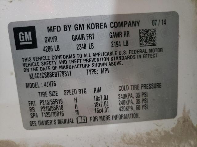 KL4CJCSB8EB779311 Buick Encore