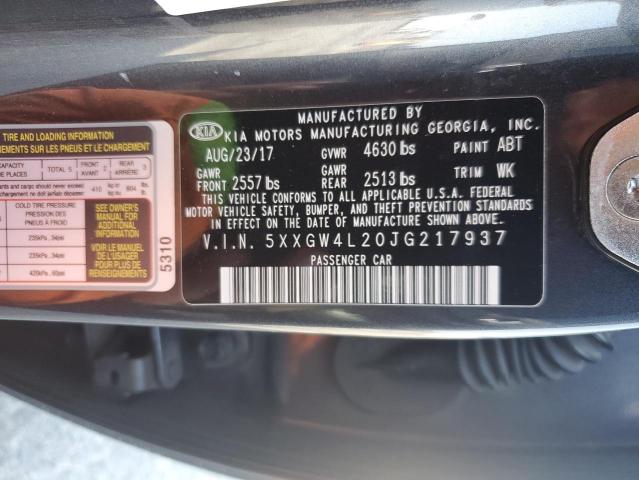 5XXGW4L20JG217937 KIA OPTIMA SX