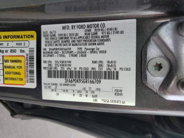 3FA6P0K95GR166709 Ford Fusion Titanium