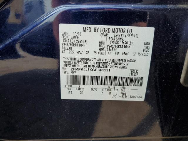 2FMPK4J8XGBC62231 2016 FORD EDGE, photo no. 12