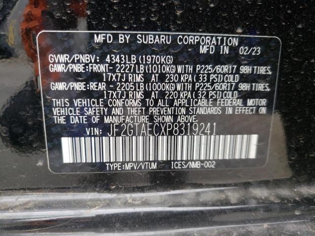 JF2GTAECXP8319241 Subaru Crosstrek Premium