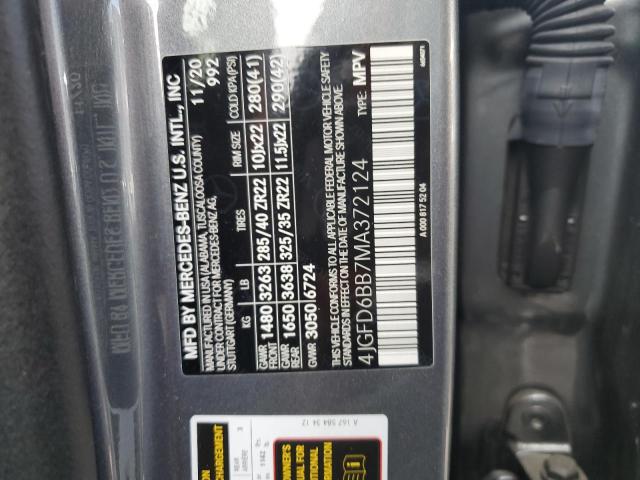4JGFD6BB7MA372124 Mercedes-Benz Gle Coupe Amg 53 4matic