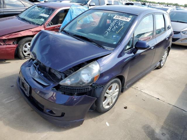 HONDA FIT SPORT 2008 blue  gas JHMGD38618S036307 photo #1