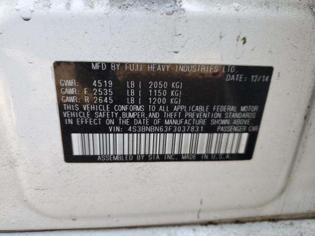 4S3BNBN63F3037831 Subaru Legacy 2.5i Limited