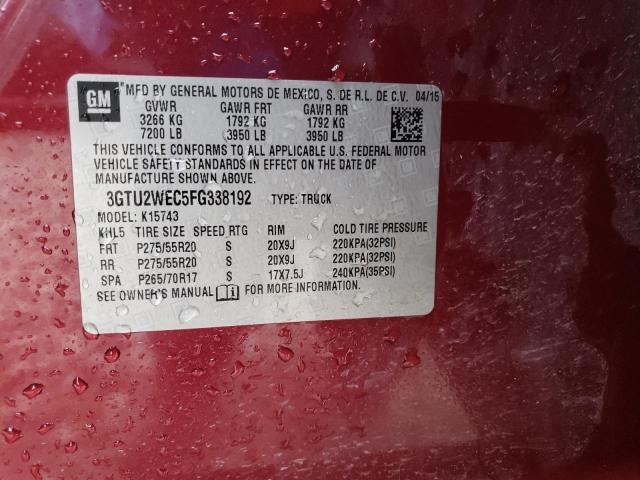 3GTU2WEC5FG338192 GMC Sierra K1500 Denali