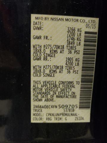 1N6BA0EC4FN509705 Nissan TITAN S