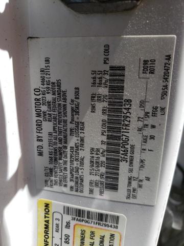 3FA6P0G71FR295438 Ford FUSION S