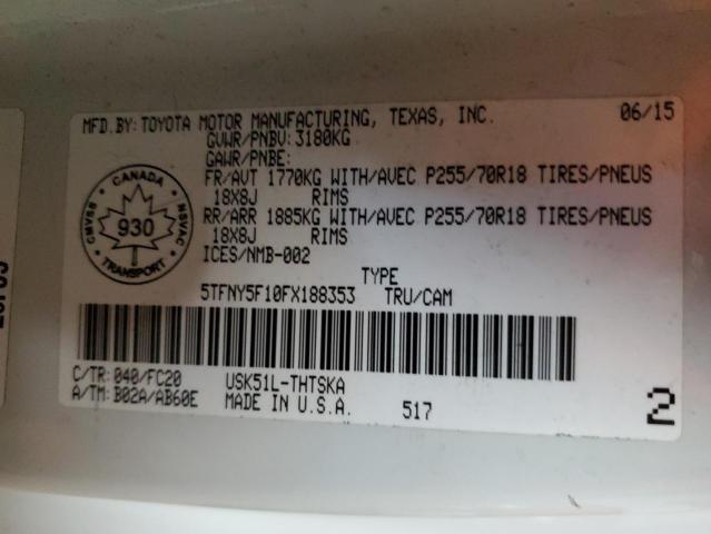2015 TOYOTA TUNDRA SR - 5TFNY5F10FX188353