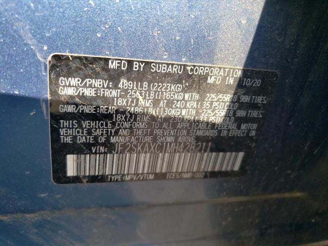 JF2SKAXC1MH428211 Subaru Forester Touring