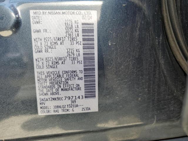 5N1AT2MK9EC797143 Nissan ROGUE S