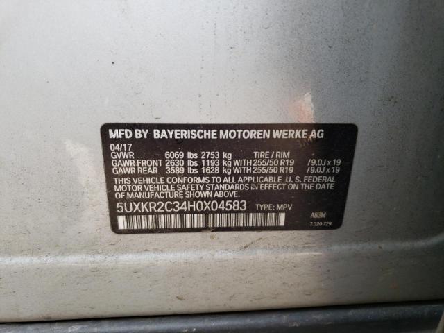 2017 BMW X5 SDRIVE3 - 5UXKR2C34H0X04583