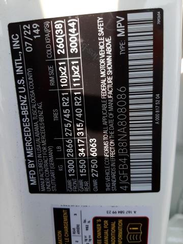 4JGFB4JB8NA808086 Mercedes-Benz GLE 350