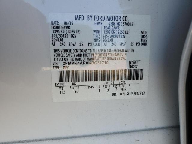 2019 FORD EDGE ST - 2FMPK4APXKBC31710
