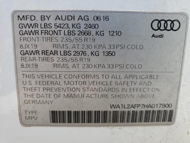 VIN WA1L2AFP7HA017900 2017 Audi Q5, Premium Plus no.13