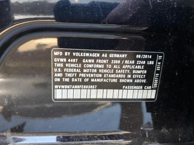 2015 VOLKSWAGEN CC SPORT - WVWBN7AN8FE803857