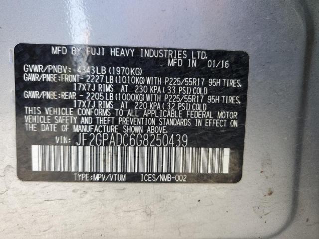 JF2GPADC6G8250439 Subaru Crosstrek Premium