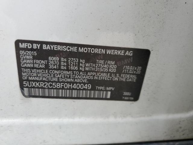 2015 BMW X5 SDRIVE3 - 5UXKR2C58F0H40049