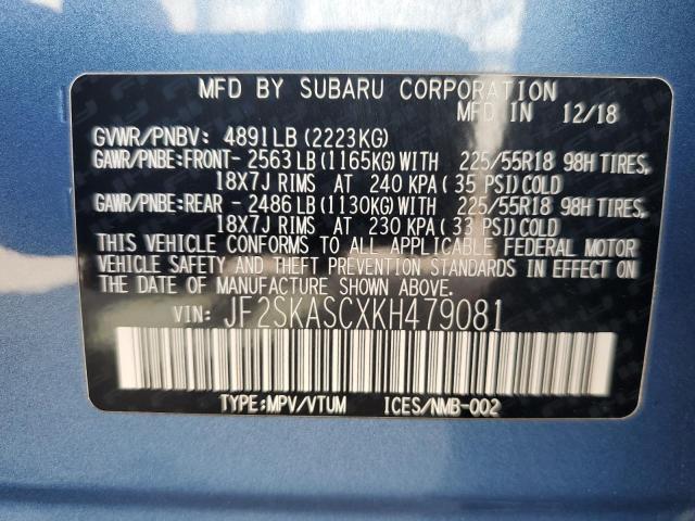 JF2SKASCXKH479081 Subaru Forester Limited